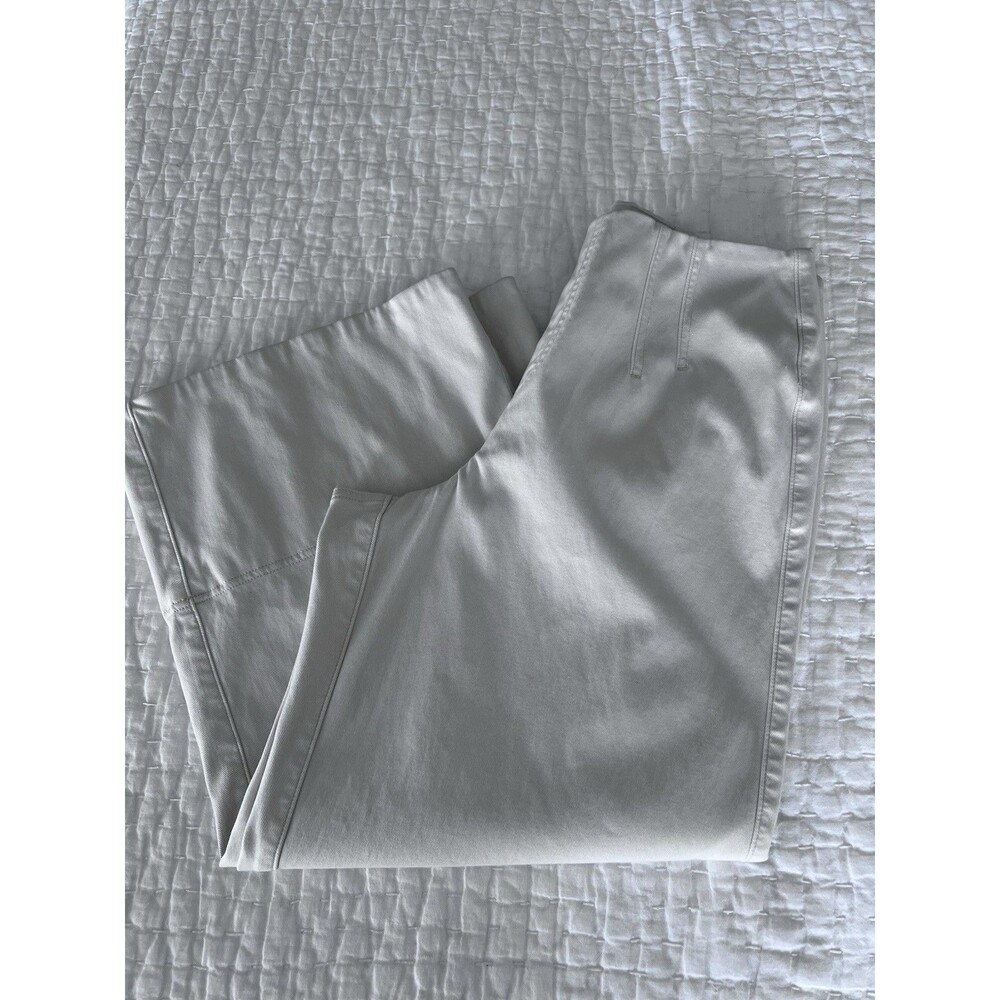 SPANX Wide Leg Cropped Pants Ivory Size Medium